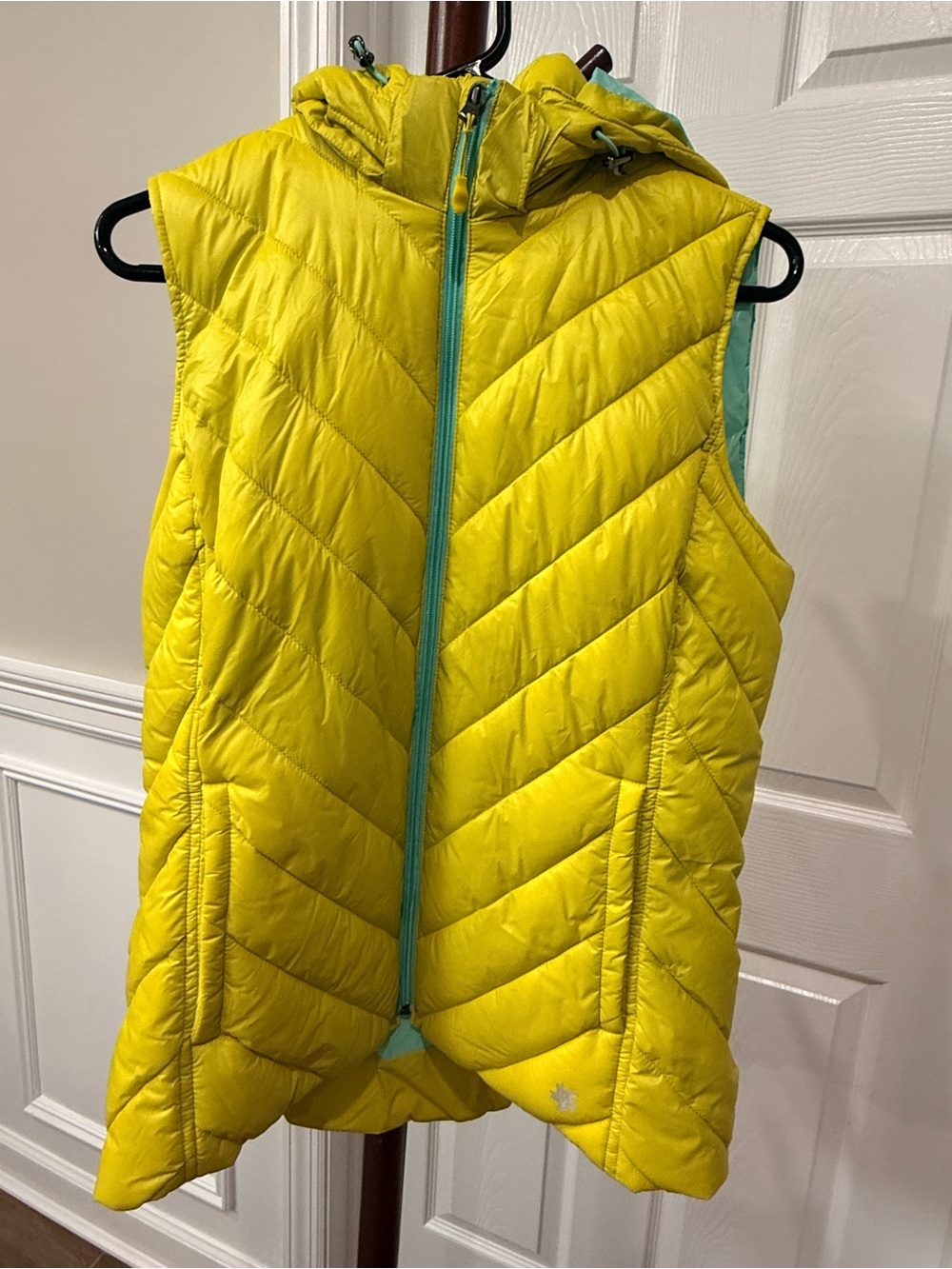 tek gear Yellow Hooded Quilted Puffer Vest